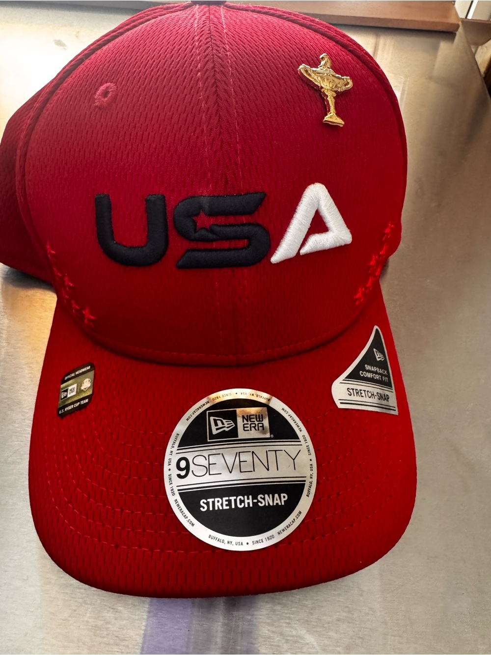 New Era Team USA Ryder Cup 2025 Red USA Stretch-Snap Cap